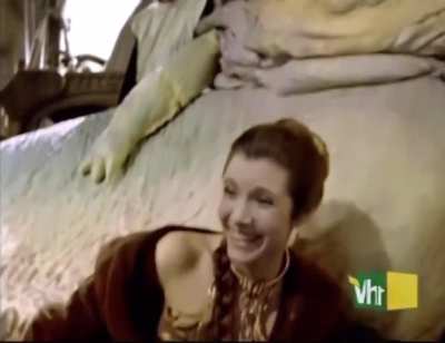 Behind the scenes Slave Leia laughing
