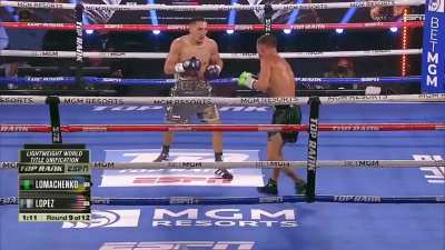 Teofimo Lopez's lead left uppercut. Will he land this punch on Arnold Barboza?