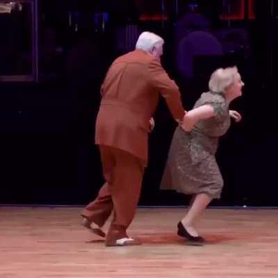 Two Old People Dancing. . . .what could go wrong.