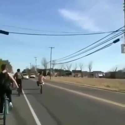 playing chicken with traffic