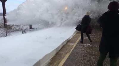 Standing at the "Edge" of a Platform full of Snow