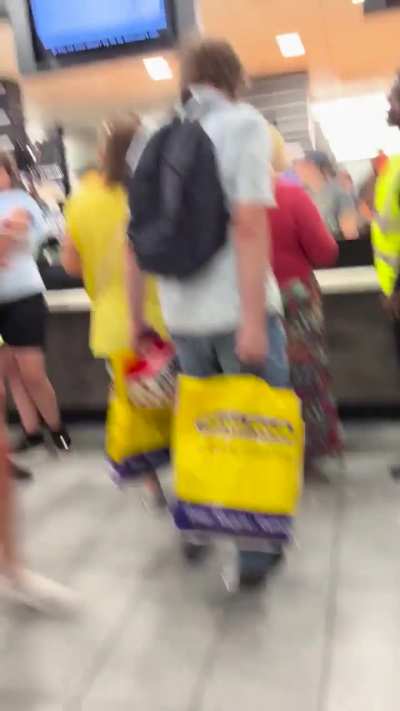 Woman kicking off over a happy meal in Manchester 