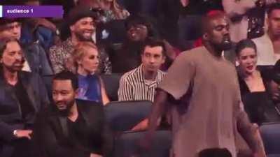 Throwback to that time when Kanye was the only one vibing out to @theweeknd’s performance.