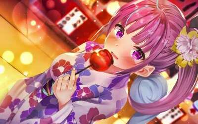 Minato Aqua in Yukata