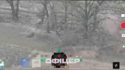 Ukrainian drone swarm chase down Russian soldier [Sept 2025]