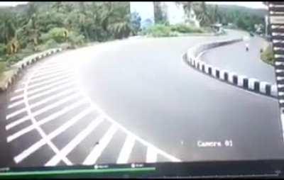 When you don't slow down in a curve...