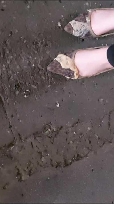 walking around in high heels full of vomit