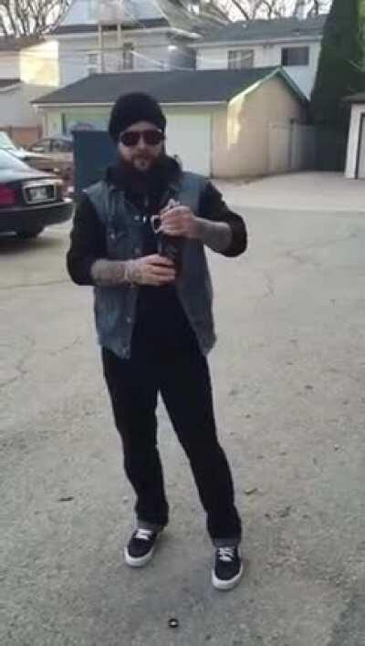 8 sec Jack Daniels chug