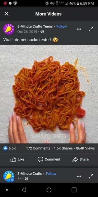 5-Minute Crafts literally disproving their own hack