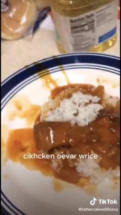 It is chicken over rice