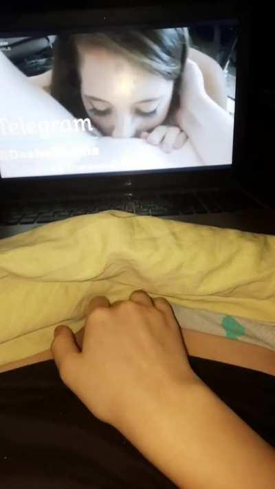 ...watching lesbian licking pussy