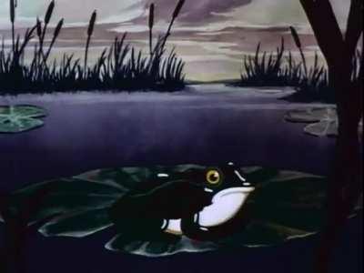 “Here we show you a close-up of a frog croaking…”