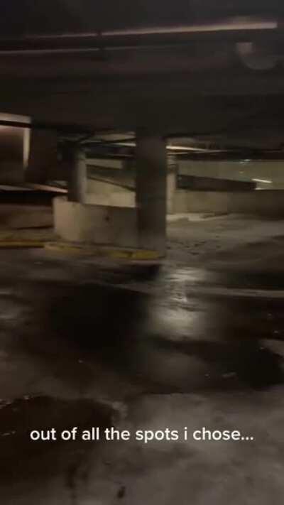 Garage really didnt want her to park there