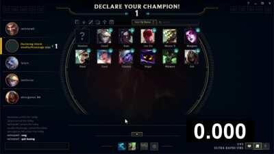 Seraphine Ban Speedrun (0.642 seconds) [Human]