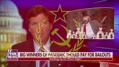 Tucker... No, Comrade Tucker. He is one of us (Colours already added from green screen background and flag)