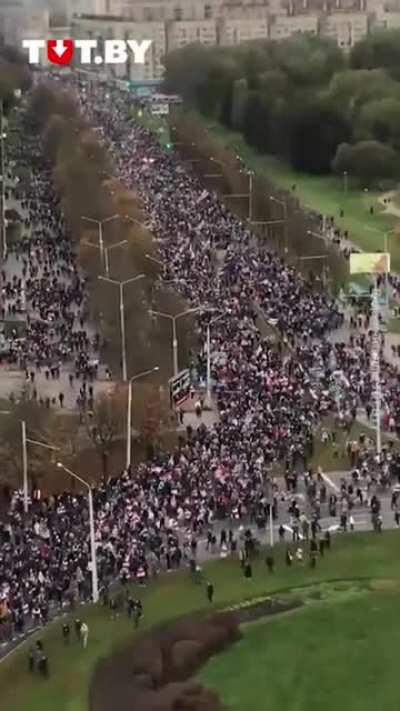 Biggest peaceful protests in the history of Belarus still continue after two months. Thousands people are on the streets of Minsk today even in cold weather and during coronavirus peak. Belarusian people protesting against Lukashenko dictatorship and terr