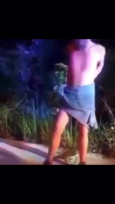 Guy shits while getting arrested