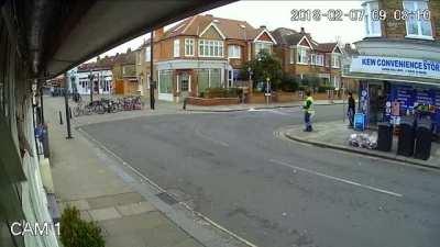 Chunk of Ice falls off airplane.