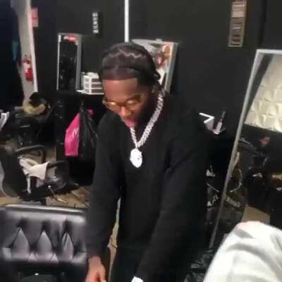 Pop with the fresh haircut.