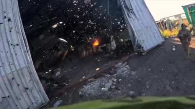 GoPro footage shows two Russian soldiers attempting to shoot down a Ukrainian FPV drone, which end up missing both of them