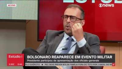 Otávio Guedes lembrando quando Bolsonaro zombou de familiares de vítimas da Ditadura dizendo “Quem procura osso é cachorro”, ao comentar sobre momento de emoção do Presidente.