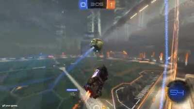 Crazy midair double bump!