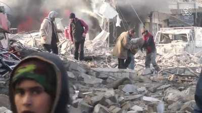 ISIS footage showing the destruction caused by Coalition airstrikes in Mosul. Video released May, 2017.