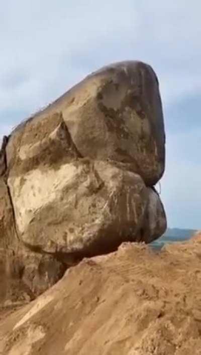 Just a little fun rock throwing