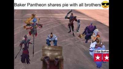 Brother😎 Baker Pantheon🥯 baking Halal pie🥧 to serve all brothers😎 with slice of Holy pie🍰 in time for Iftar☪️ to end Ramadan fast😮👌 (MASHALLAH🙏) 5 stars ⭐⭐⭐⭐⭐ on Yelp😎👍