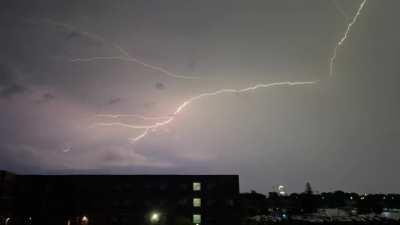 A slo-mo of some of tonight’s lightning