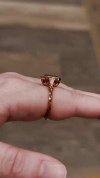 11x9 Radiant Grey Moissanite from Mona!