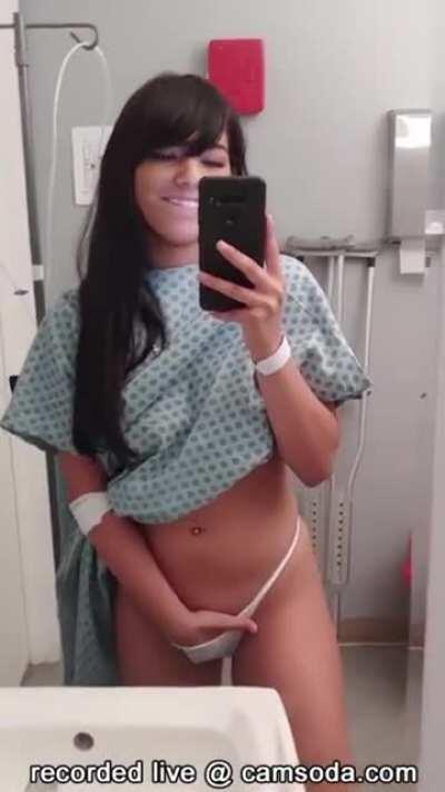 Naughty Babe Got Too Horny In Her Hospital Room [GIF]