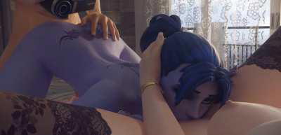 Widowmaker + Mercy threesome