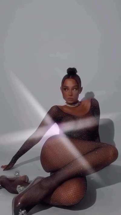 Cute hottie in fishnet bodystockings