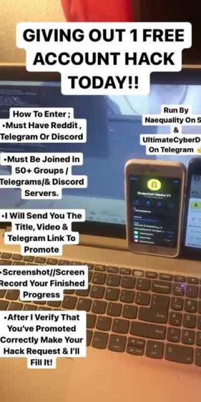 THANK YOU GUYS FOR 50K MEMBERS ON TELEGRAM!! TO THANK EVERYONE WE’RE GIVING OUT A FREE HACK TO ANYONE WHO CAN PROMOTE US ACROSS REDDIT, TELEGRAM, DISCORD & MORE 50 TIMES. HIT @UltimateCyberVendor ON TELEGRAM FOR INSTRUCTIONS 🗣‼️
