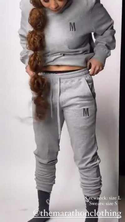 She getting some cake back there now, gym gains showing