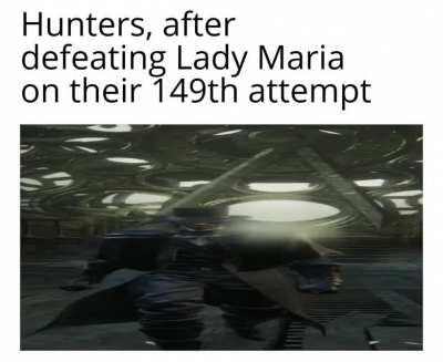 How it feels defeating a boss after multiple failed attempts: