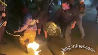 Cops Break Up Innocent Street Party [sound on]