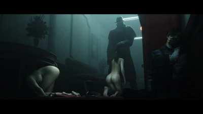 Leon hides as Mr X uses Ada and Claire like sex toys (ZMSFM)