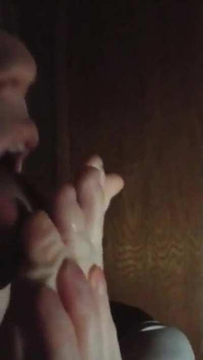 Toe sucking, sole licking, and sole kissing!