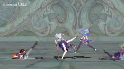 Ayaka Destroys Her Rivals in Aether's Harem