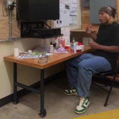 was filming for a video and just started choking