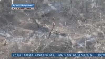 RU POV: Interesting Footage of Combined Tank/Infantry Attack on UA Positions near Donetsk