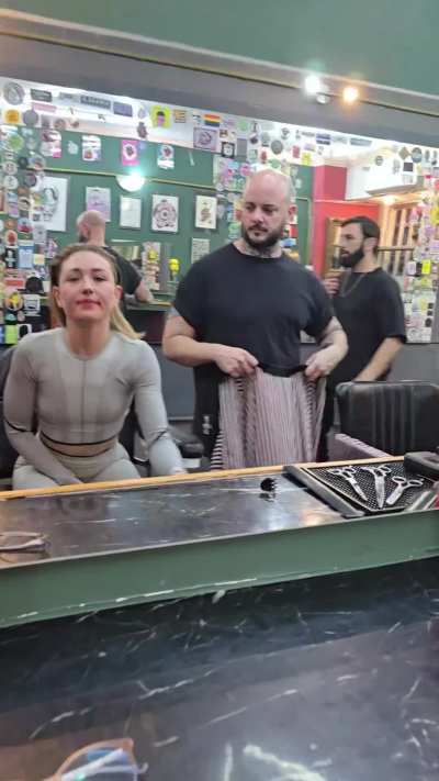 My new haircut in progress