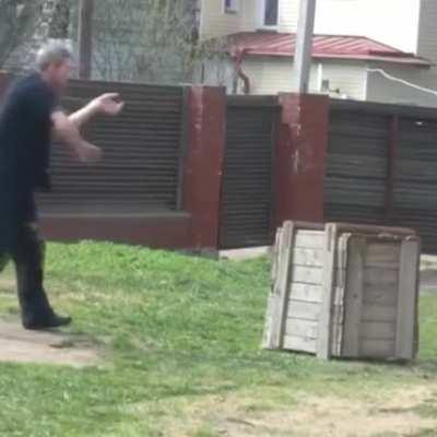 He has a black belt in Crackhead Kung Fu