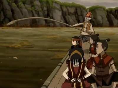This show has so much detail! I never noticed Sokka ducking Toph before in this scene, it goes by so fast!