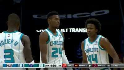 [Highlight] Brandon Miller with the beautiful mid-air adjustment for the layup