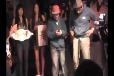 Battle Rapper Pisses His Pants On Stage. Perhaps Some Kind Of Distraction Technique?