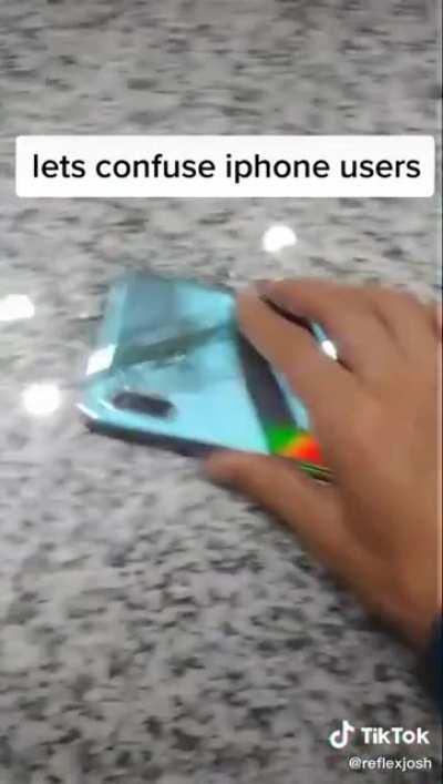 Today’s installment of why I’m glad we switched to Samsung. Also, it’s nice having a hologram rainbow phone back tbh.