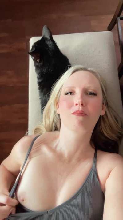 Suck my titties and I'll suck something else, deal?